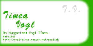 timea vogl business card